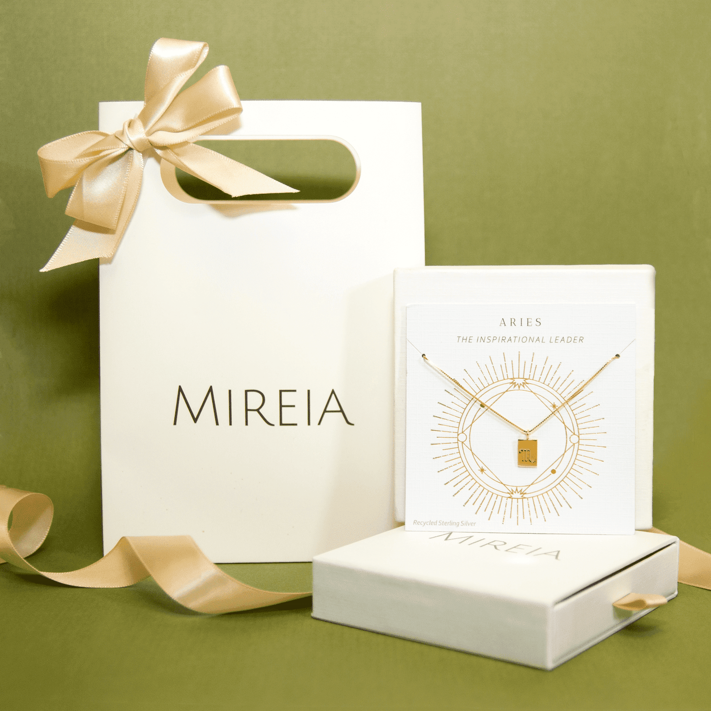 14k Gold Zodiac Tag Necklace MIREIA