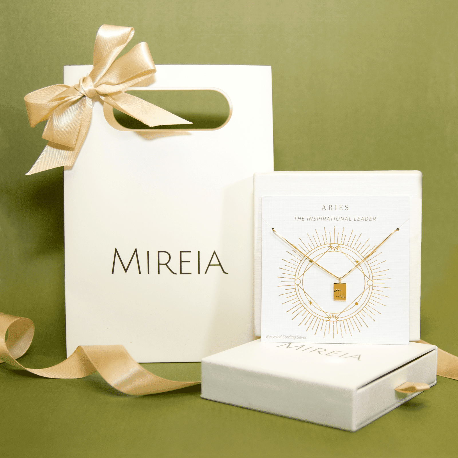 14k Gold Zodiac Tag Necklace MIREIA